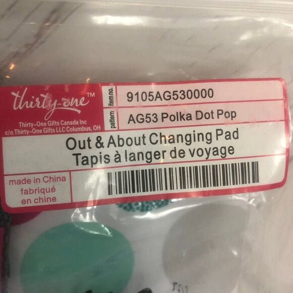 Thirty-One baby changing pad bnwt polka dots - Picture 3 of 5